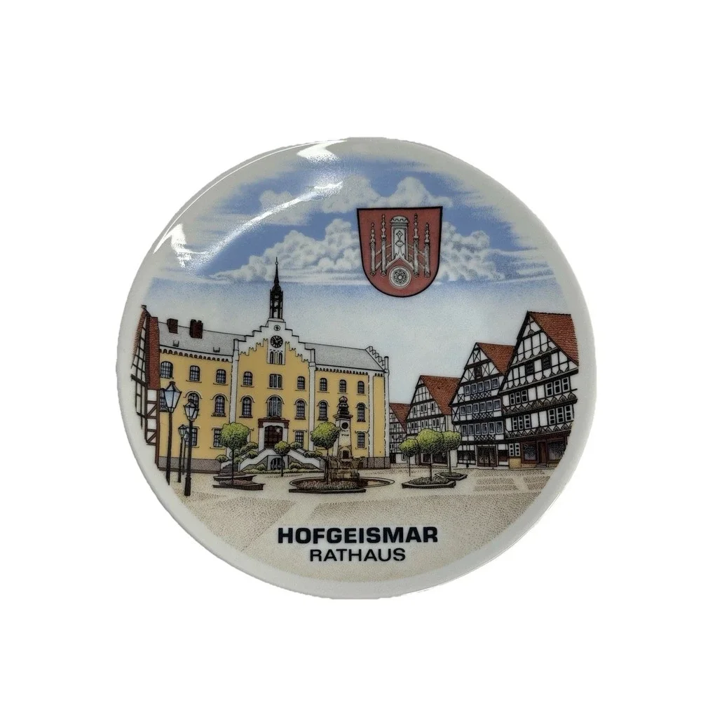Vintage German Hofgeismar‎ Rathaus Town Hall Souvenir Plate 7 1/2
